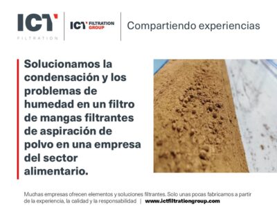 condensación y humedad en un filtro de mangas | ICT