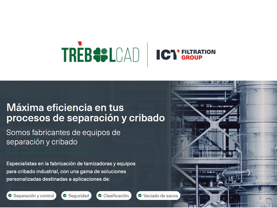 tamizado y cribado industrial | TrébolCAD | ICT Filtration Group